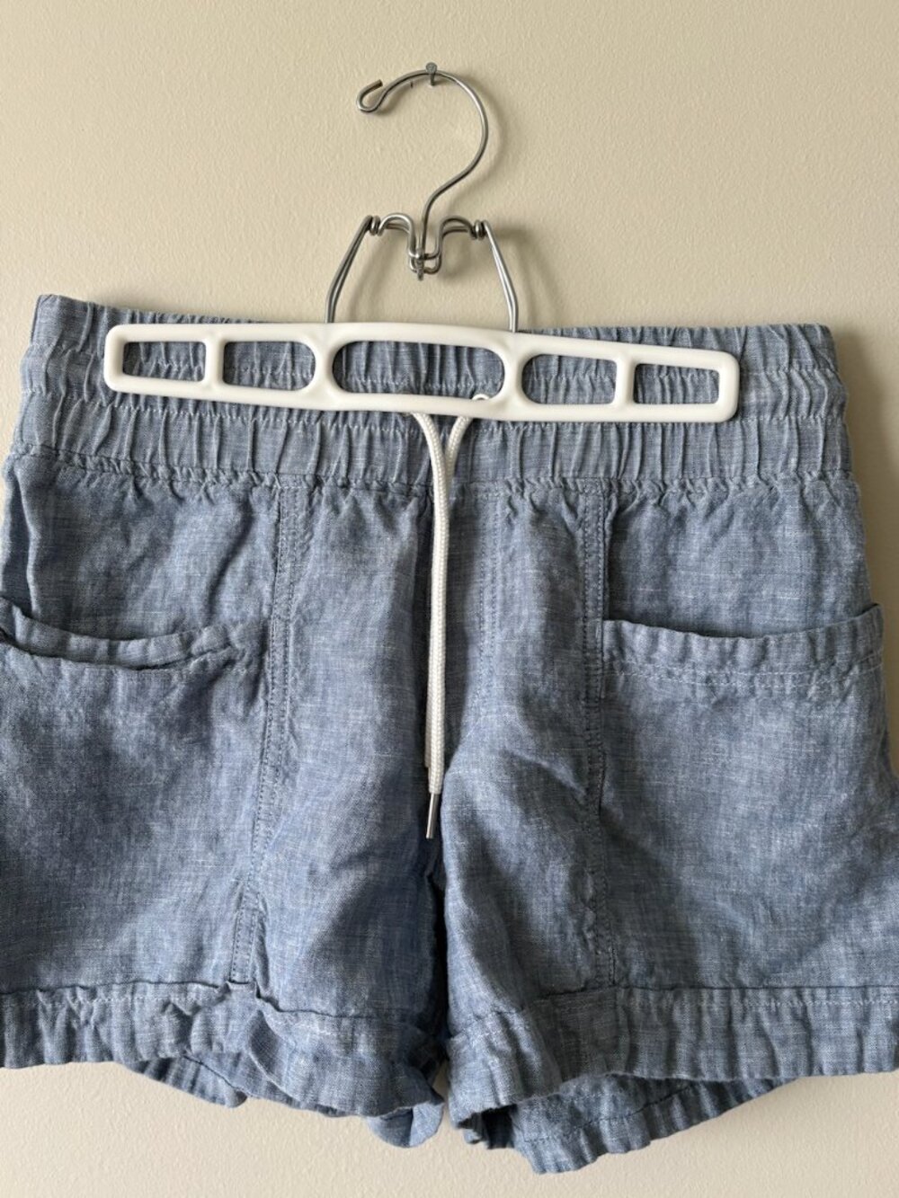 Athleta Cabo Linen 4" Short, Size 4, Blue - Picture 2 of 5
